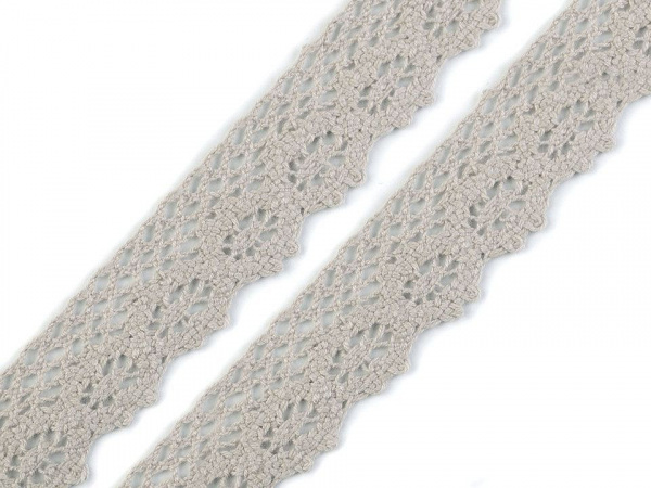 Bavlněná krajka paličkovaná šíře 25 mm