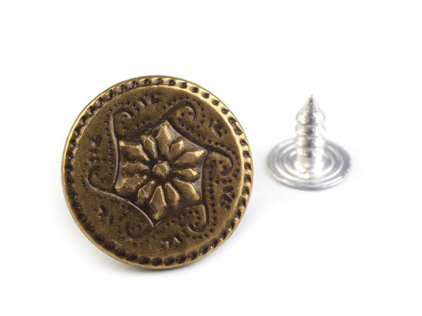 Riflový knoflík Jeans velikost 26"