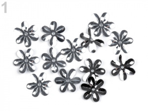 Flitry Ø15 mm květy lesklé