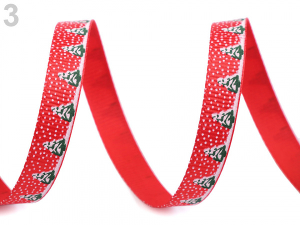 Rypsová stuha stromeček šíře 10 mm