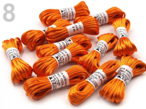 Saténová šňůra Ø2 mm svazek 3 m