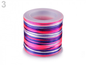 Saténová šňůra Ø1 mm duhová
