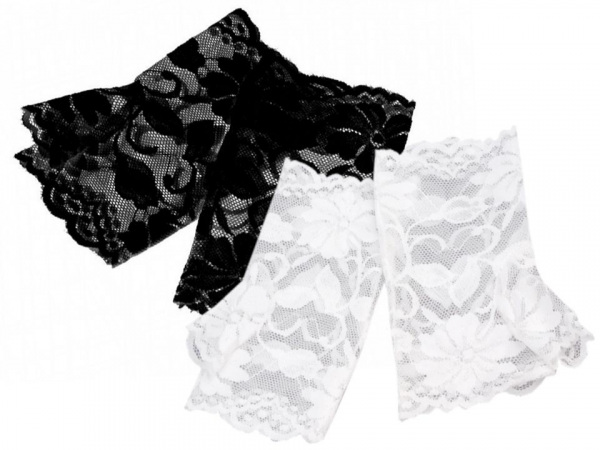 Společenské rukavice krajkové bez prstů