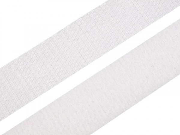 Suchý zip šíře 20 mm bílý oboustranný