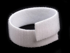 Suchý zip šíře 20 mm bílý oboustranný