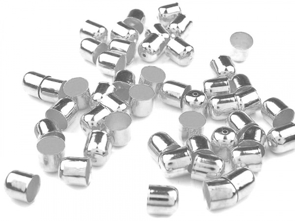 Kovový dekorační kaplík 10x10 mm hladký