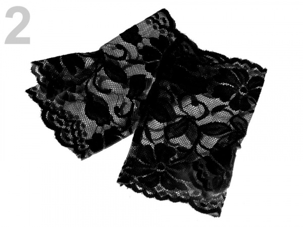 Společenské rukavice krajkové bez prstů