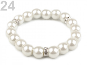 Pružný perlový náramek
