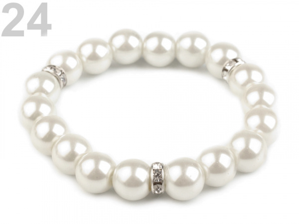 Pružný perlový náramek
