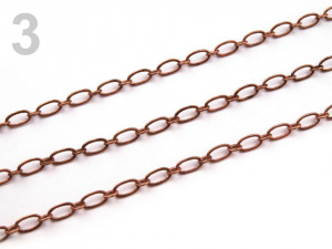 Řetízek mosazný 3x6 mm