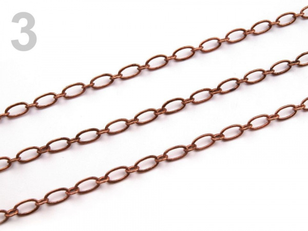 Řetízek mosazný 3x6 mm