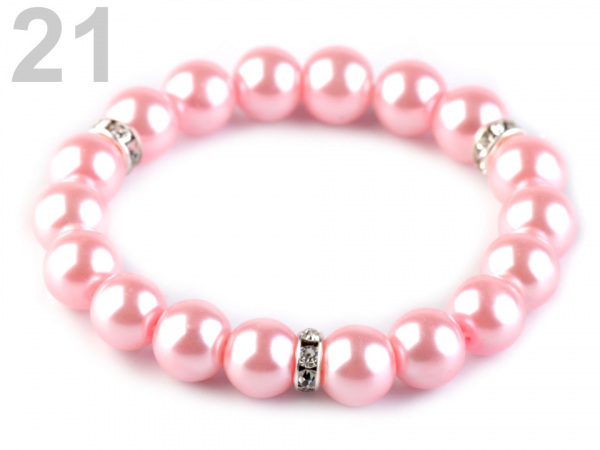 Pružný perlový náramek