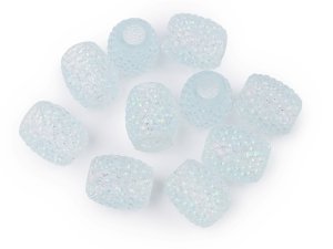 Plastové korálky s velkým průvlekem 13x15 mm