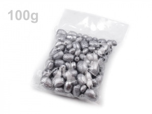 Skleněné voskové perly mix velikostí vroubkované oválky