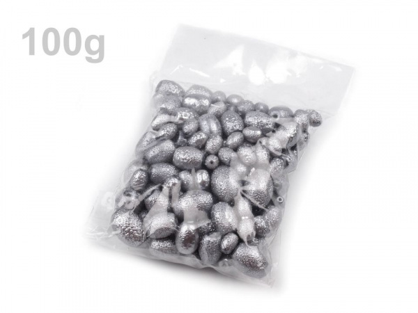 Skleněné voskové perly mix velikostí vroubkované oválky