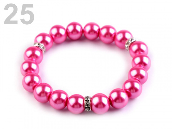 Pružný perlový náramek