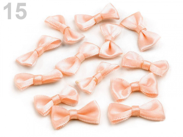 Svatební / prádlové mašličky 12x25 mm saténové