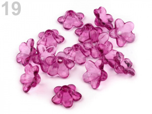 Plastové korálky zvoneček / sukýnka 12 mm