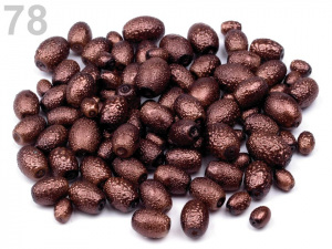 Skleněné voskové perly mix velikostí vroubkované oválky