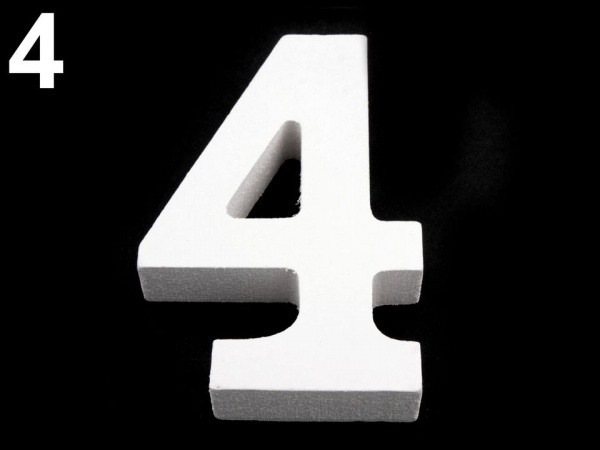 3D dekorace číslice, otazník, vykřičník výška 8 cm