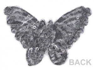 Nažehlovačka motýl s flitry