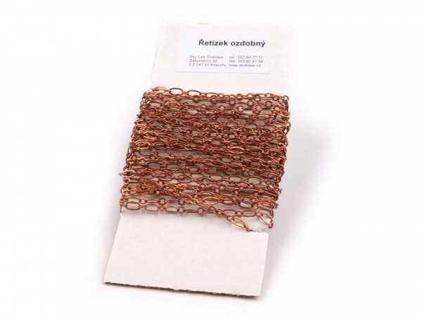 Řetízek mosazný 3x6 mm