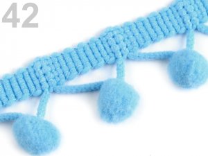 Prýmek šíře 20 mm s bambulkami Ø10 mm, 3 m