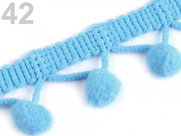 Prýmek šíře 20 mm s bambulkami Ø10 mm, 3 m