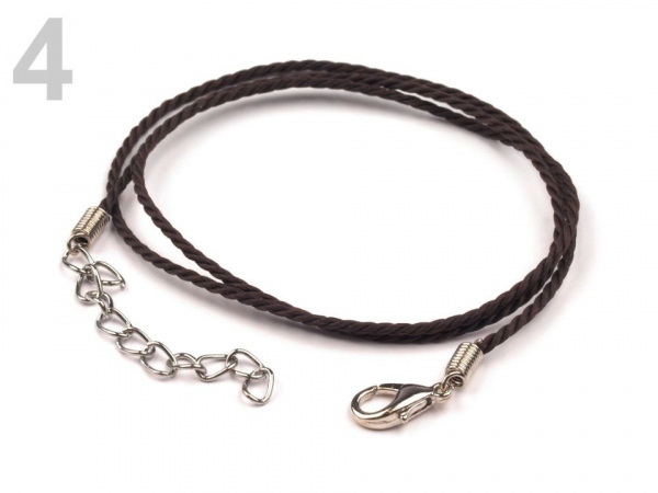 Kroucená šňůrka s karabinkou délka 45 cm
