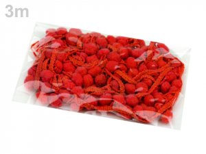 Prýmek šíře 20 mm s bambulkami Ø10 mm, 3 m