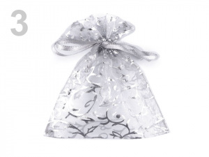 Dárkový pytlík 7x10 cm organza s lurexem