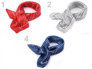 Saténový šátek s puntíky 47x47 cm