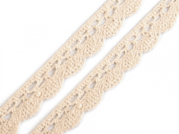 Bavlněná krajka paličkovaná šíře 15 mm