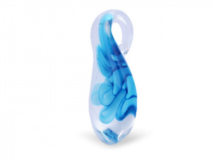 Skleněný přívěsek slza 17x32 mm