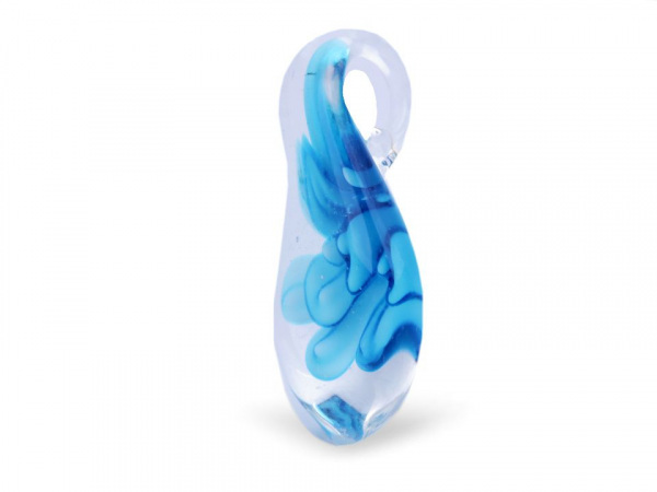 Skleněný přívěsek slza 17x32 mm