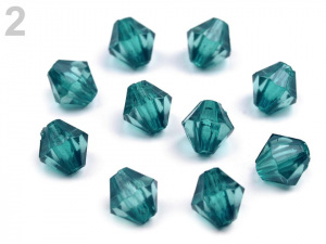 Plastové korálky cínovky / sluníčko 6x6 mm