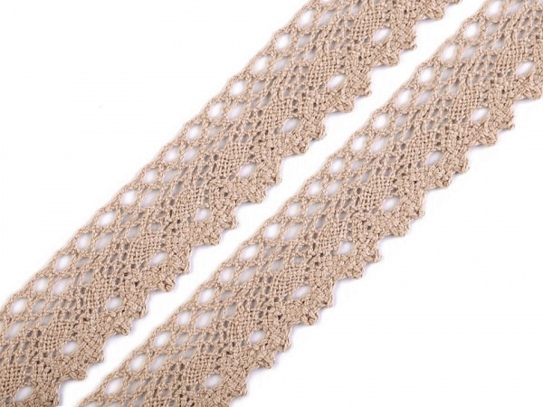 Bavlněná krajka paličkovaná šíře 28 mm