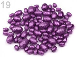 Skleněné voskové perly mix velikostí vroubkované oválky