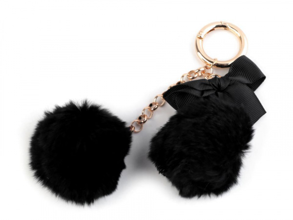 Kožešinový přívěsek na kabelku / klíče