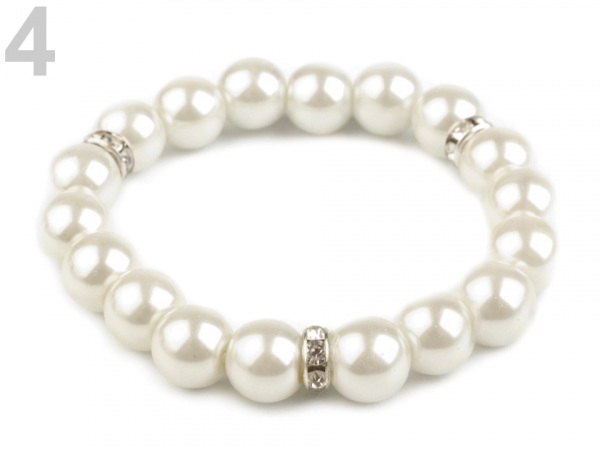 Pružný perlový náramek