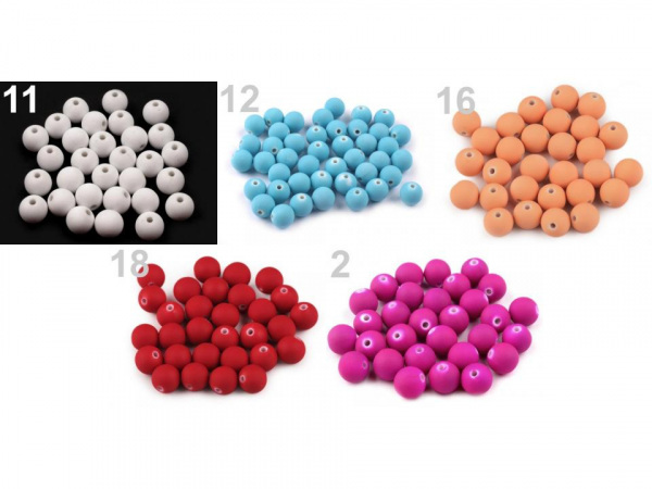 Plastové korálky Ø10 mm