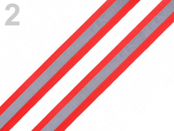 Reflexní páska šíře 26 mm na tkanině