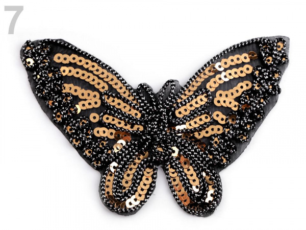 Nažehlovačka motýl s flitry