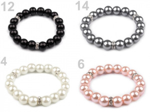 Pružný perlový náramek