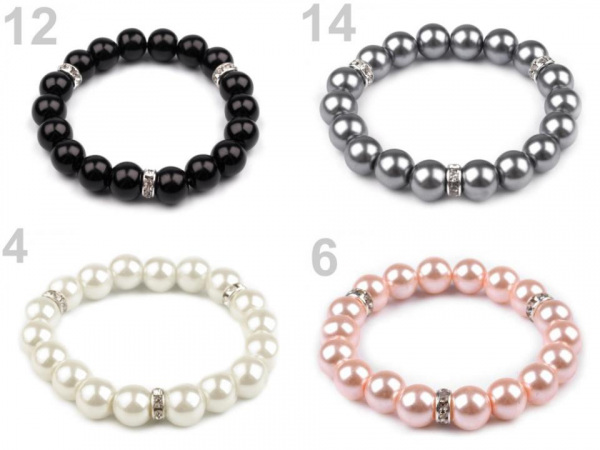 Pružný perlový náramek