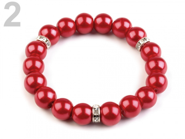 Pružný perlový náramek