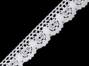 Bavlněná krajka paličkovaná šíře 25 mm