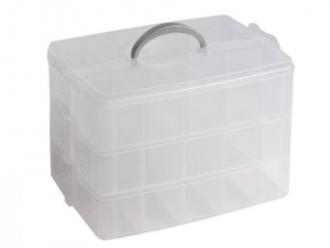 Plastový box / kufřík 3 patrový s rukojetí