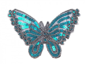 Nažehlovačka motýl s flitry