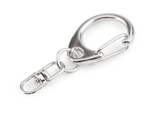 Kovová karabinka s obrtlíkem 18x40 mm